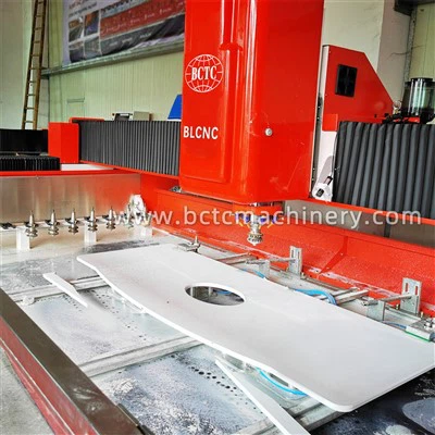 Máquina de corte de pia de granito de 3 eixo