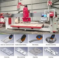 Qual é a velocidade de movimento dos eixos de uma serra CNC Sawjet de 5 eixos...